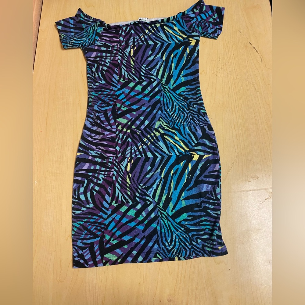 Puma bodycon on/ off shoulder mini dress